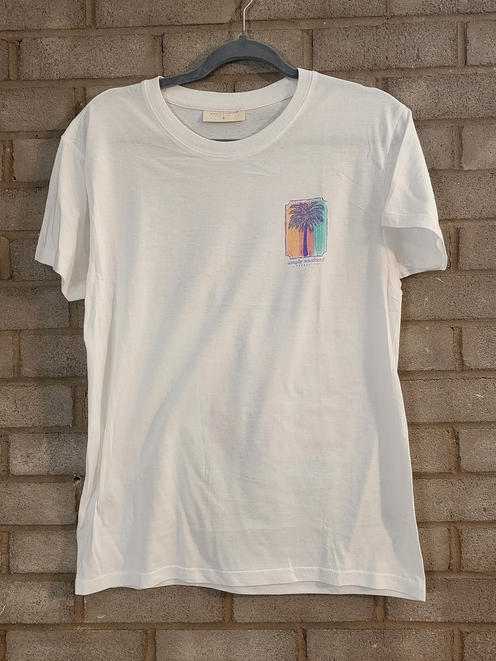 Nwot Simply Southern White Palm Graphic Crewneck T-Shirt